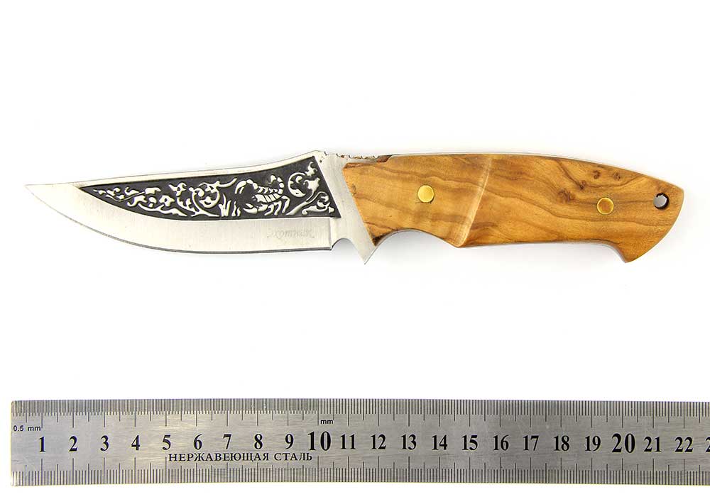 Нож FB1557 Охотник  нескл. сталь 65х13, ручка дерево+металл