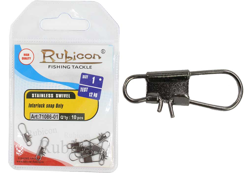 Вертлюг RUBICON Rolling Swivel w/New Interlock Shap 71086-01 №1, тест 45кг