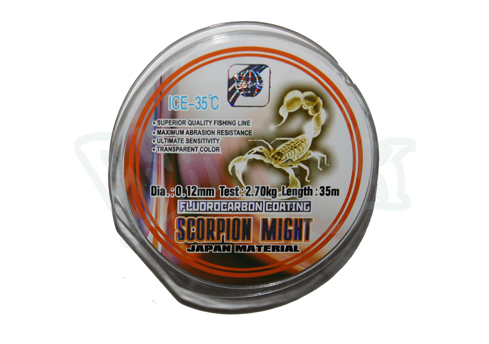 Леска GERMAN Fluorocarbon Scorpion micht 35м ICE 0,12