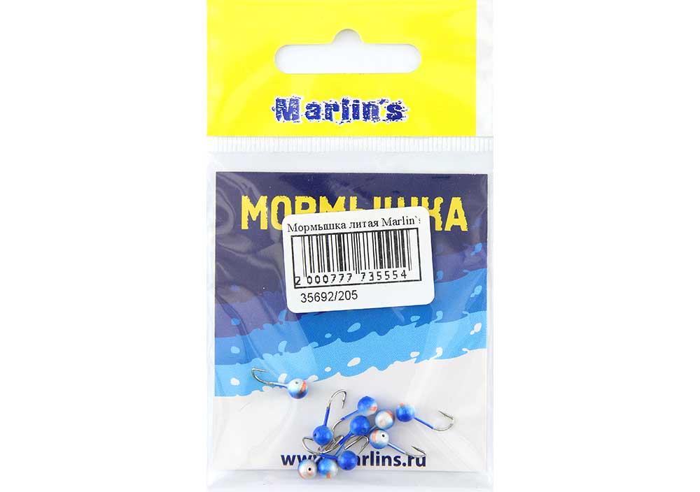 Мормышка литая Marlin`s Шар 4мм (0,36гр) кр.Crown (уп.-10шт), арт.7000-205