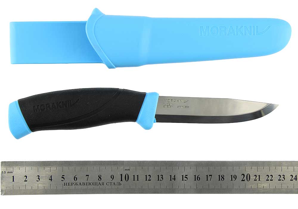 Нож Morakniv Companion Blue, нерж.сталь, цвет голубой,12159
