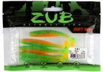 Приманка ZUB-IZI 86мм-5шт, (цвет 022) зелено-оранжевый