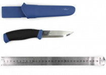 Нож Morakniv Companion Navy Biue, нерж.сталь, прорезин.рукоять с синими накладками (R53226)