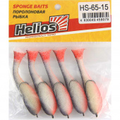 Рыбка поролоновая 6,5 см б/ч/к 15 кр.4 (HS-65-15) Helios 5шт./уп.