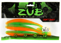Приманка ZUB-IZI 185мм-3шт, (цвет 022) зелено-оранжевый