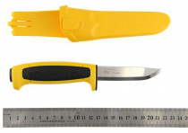 Нож Morakniv Basic 546, нерж.сталь, пласт. желтая ручка, чер.вставка 13712 