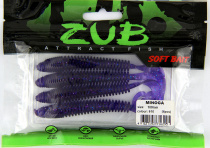 Приманка ZUB-MINOGA 100мм-4шт, (цвет 610) фиолетовый с блестками