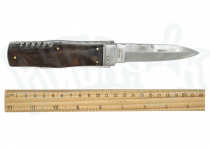 Нож выкидной SA509 Снайпер-2 дерево чехол