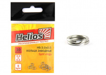 Кольца заводные d=3х0.5мм, (10шт/уп) Helios 