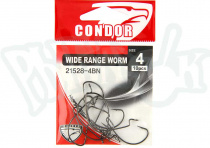 Крючки офсетные Condor Wide Range Worm,серия KAYRO,№4 цв.blak nikel,(10шт) (215284BN)
